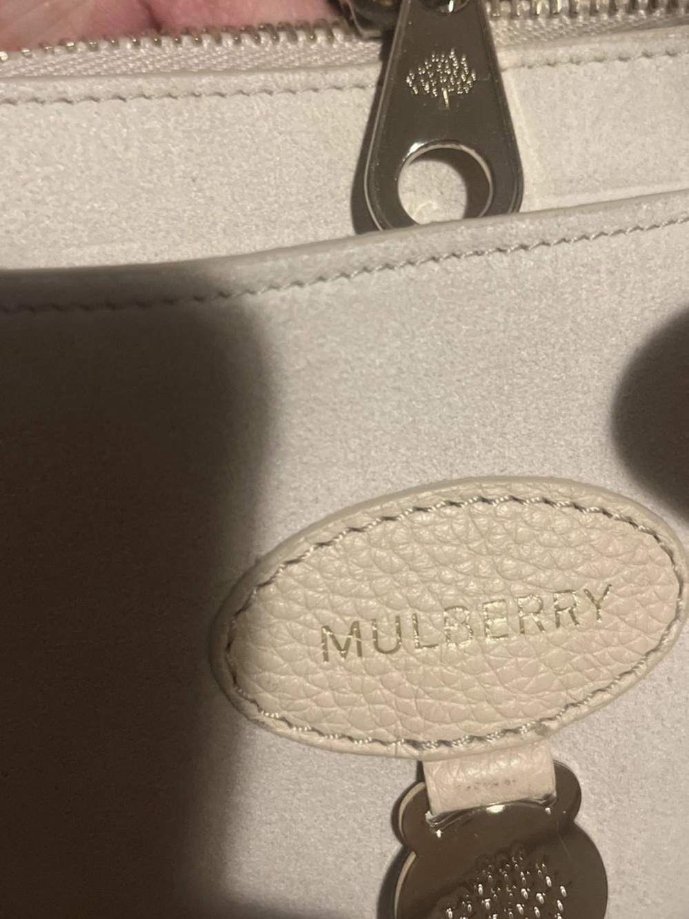 Mulberry Bayswater Small Classic Grain H656 Buttercream Leather Tote in Cream - Picture 8 of 8